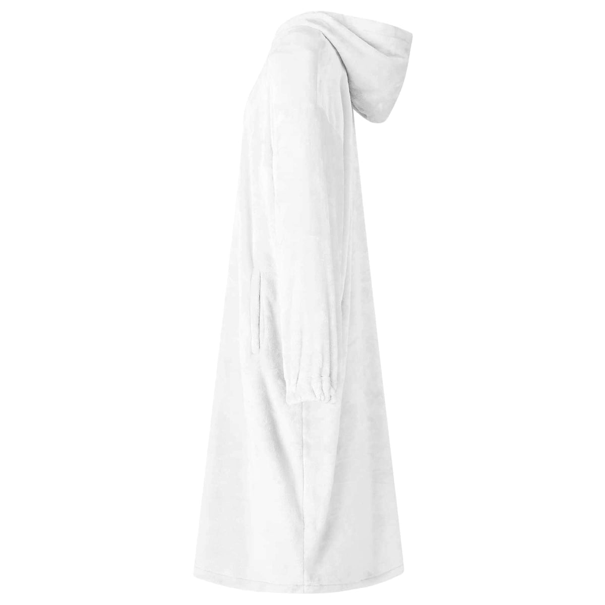 Vidaxl couverture à capuche blanc avec flanelle