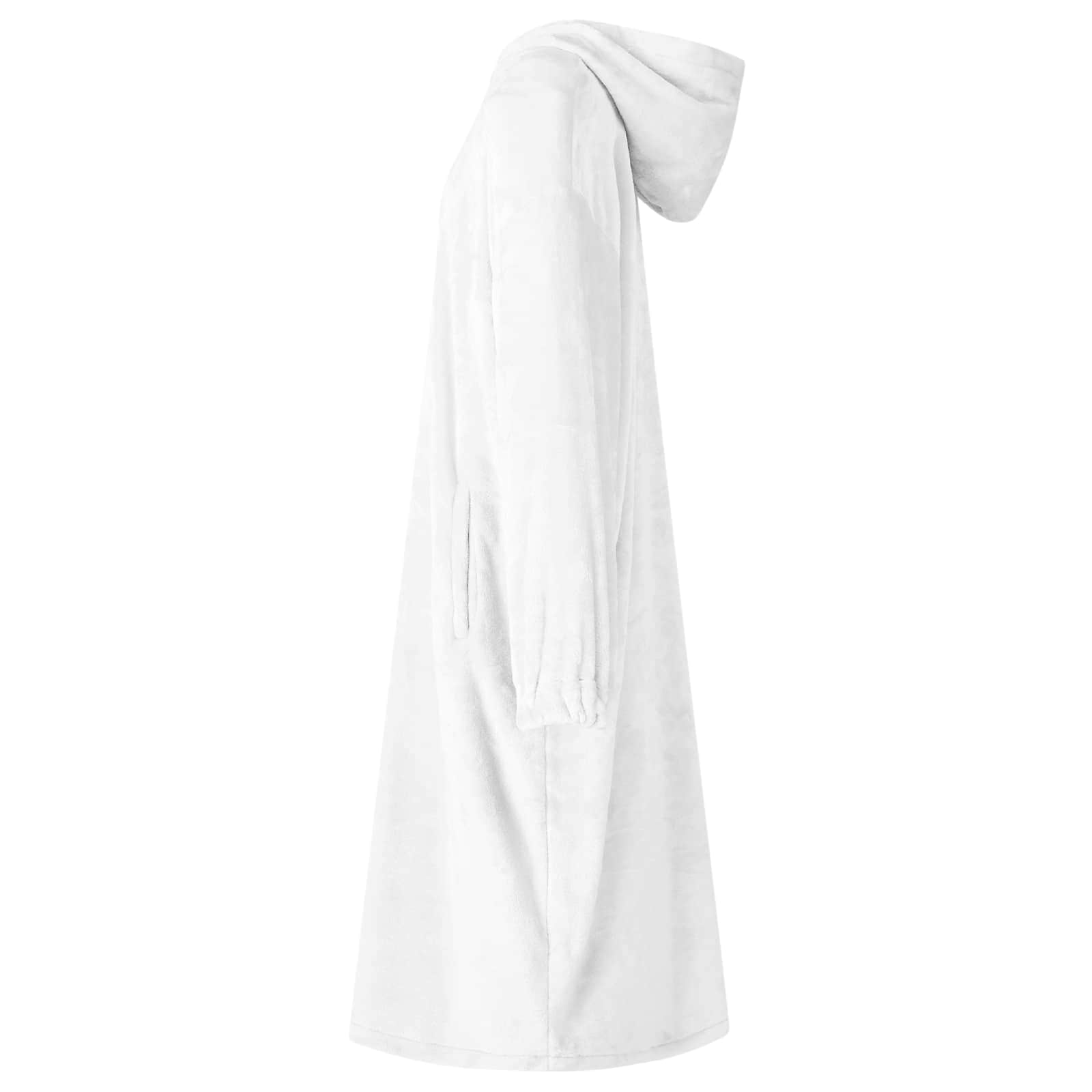 Vidaxl couverture à capuche blanc l flanelle