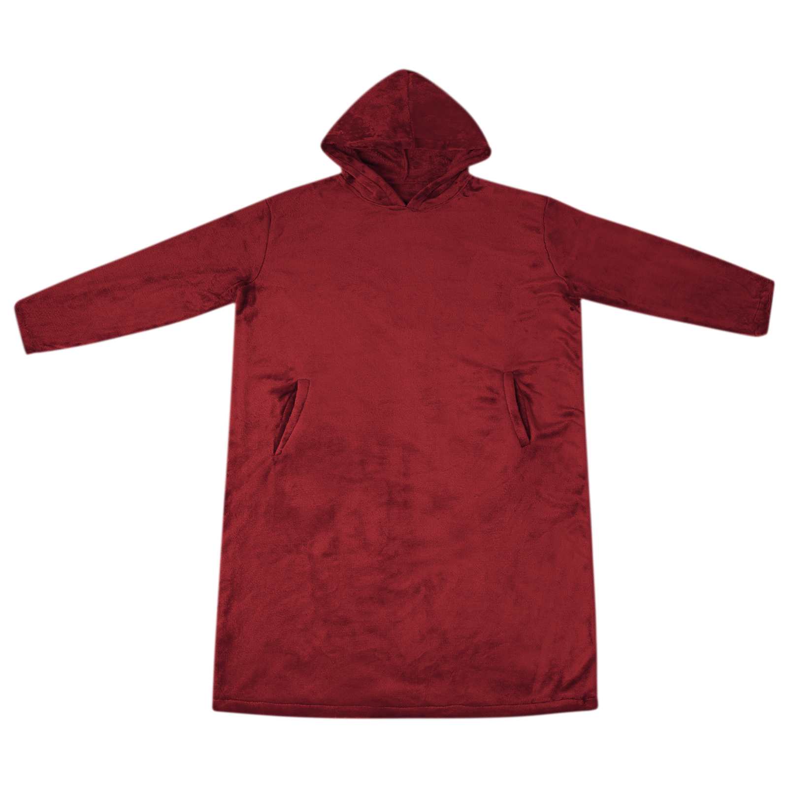 VidaXL couverture à capuche rouge bordeaux s flanelle