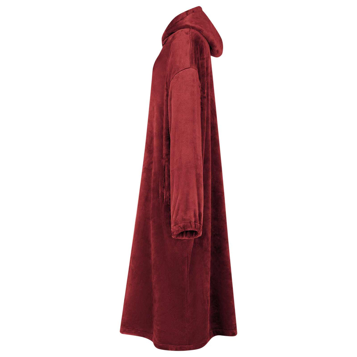 Vidaxl couverture à capuche rouge bordeaux l flanelle