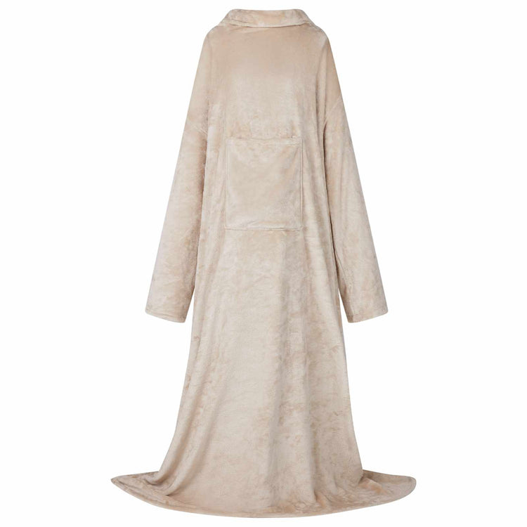 Vidaxl couverture sweat à capuche beige f flanelle