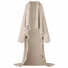 Vidaxl couverture sweat à capuche beige f flanelle