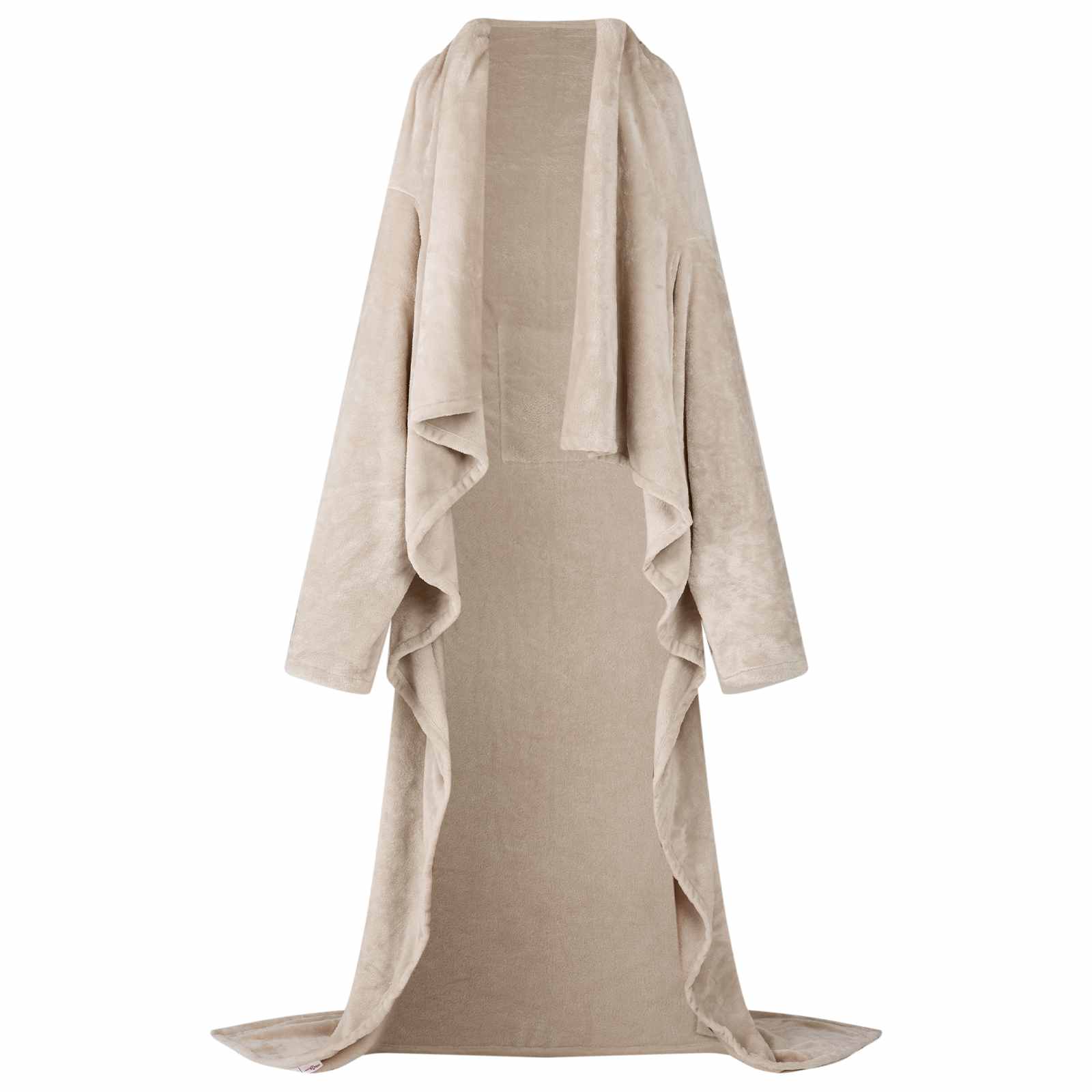 Vidaxl couverture sweat à capuche beige f flanelle