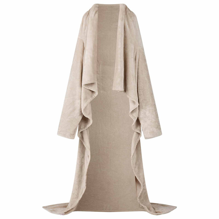 Vidaxl couverture sweat à capuche beige f flanelle