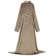 Vidaxl couverture à capuche camel f flanelle
