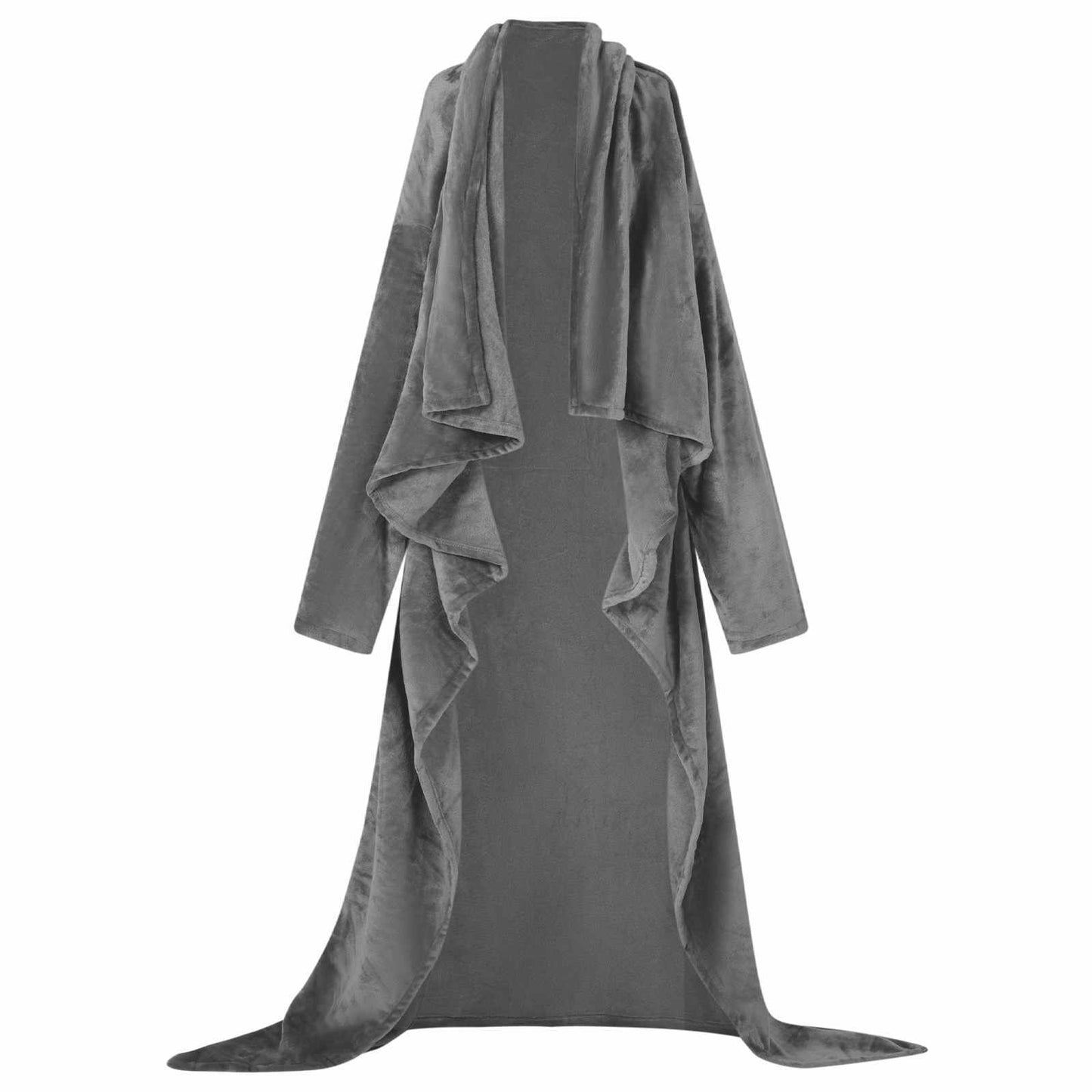 Vidaxl couverture sweat à capuche gris foncé f flanelle