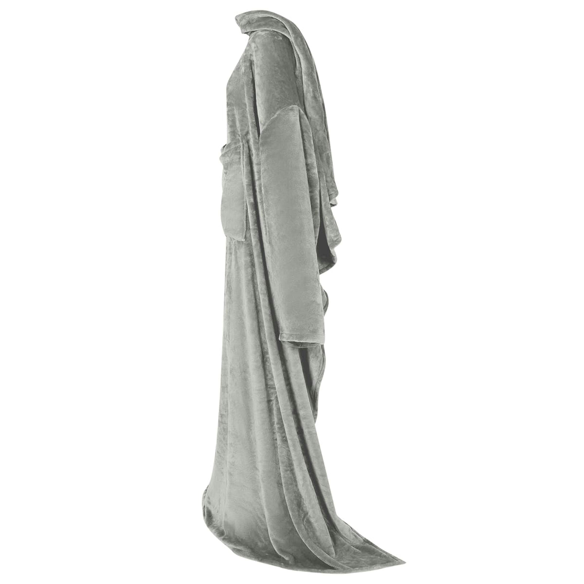 Vidaxl couverture sweat à capuche gris f flanelle