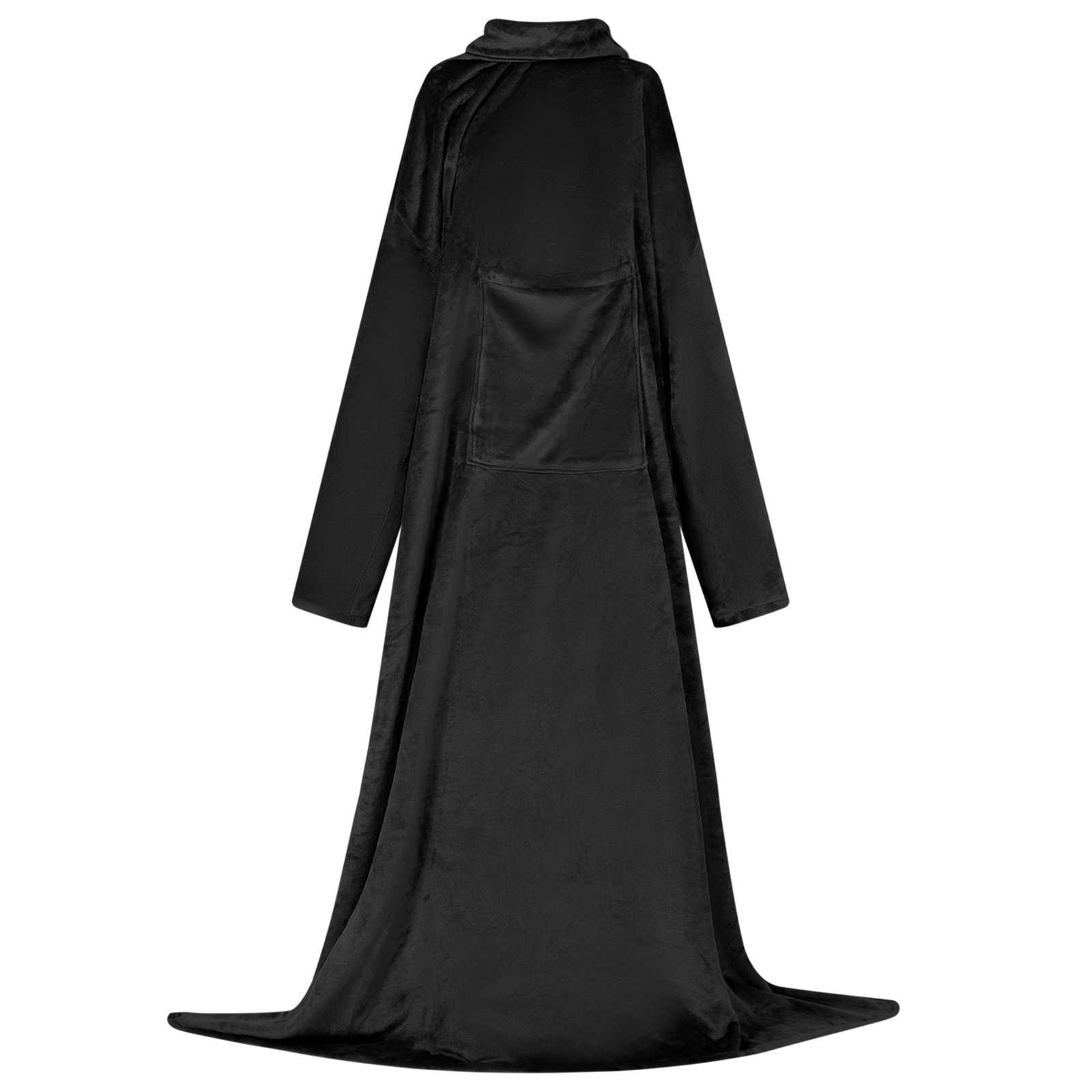VidaXL couverture à capuche noir f flanelle