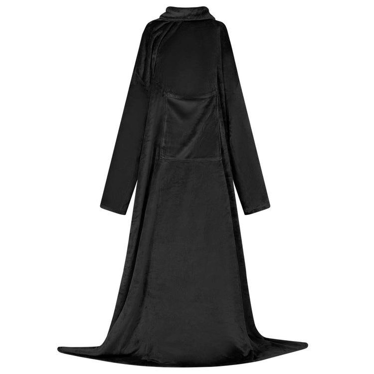 VidaXL couverture à capuche noir f flanelle