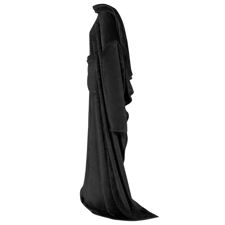 VidaXL couverture à capuche noir f flanelle