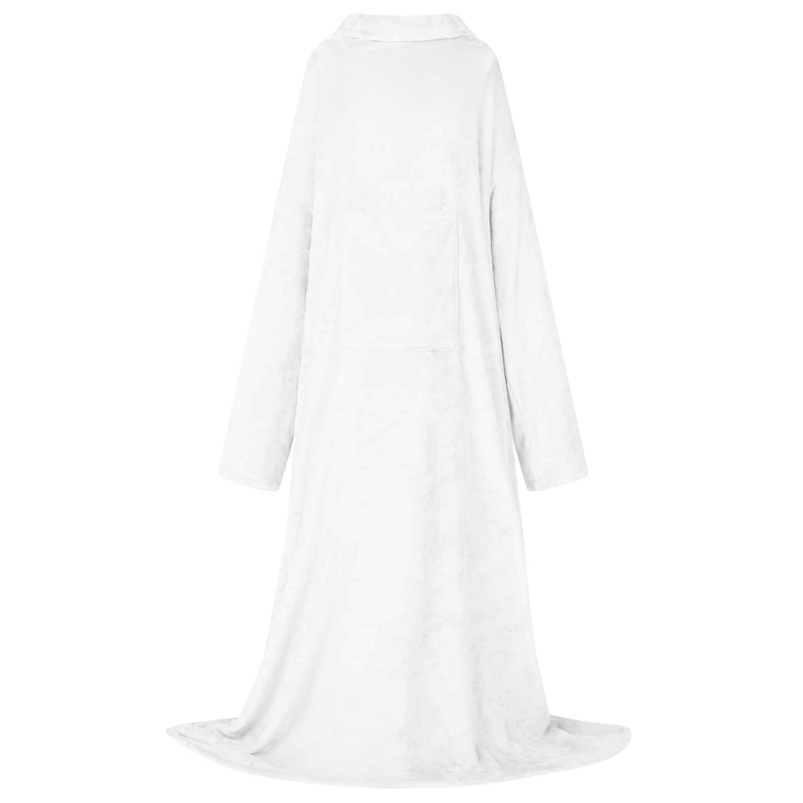 Vidaxl couverture sweat à capuche blanc f flanelle