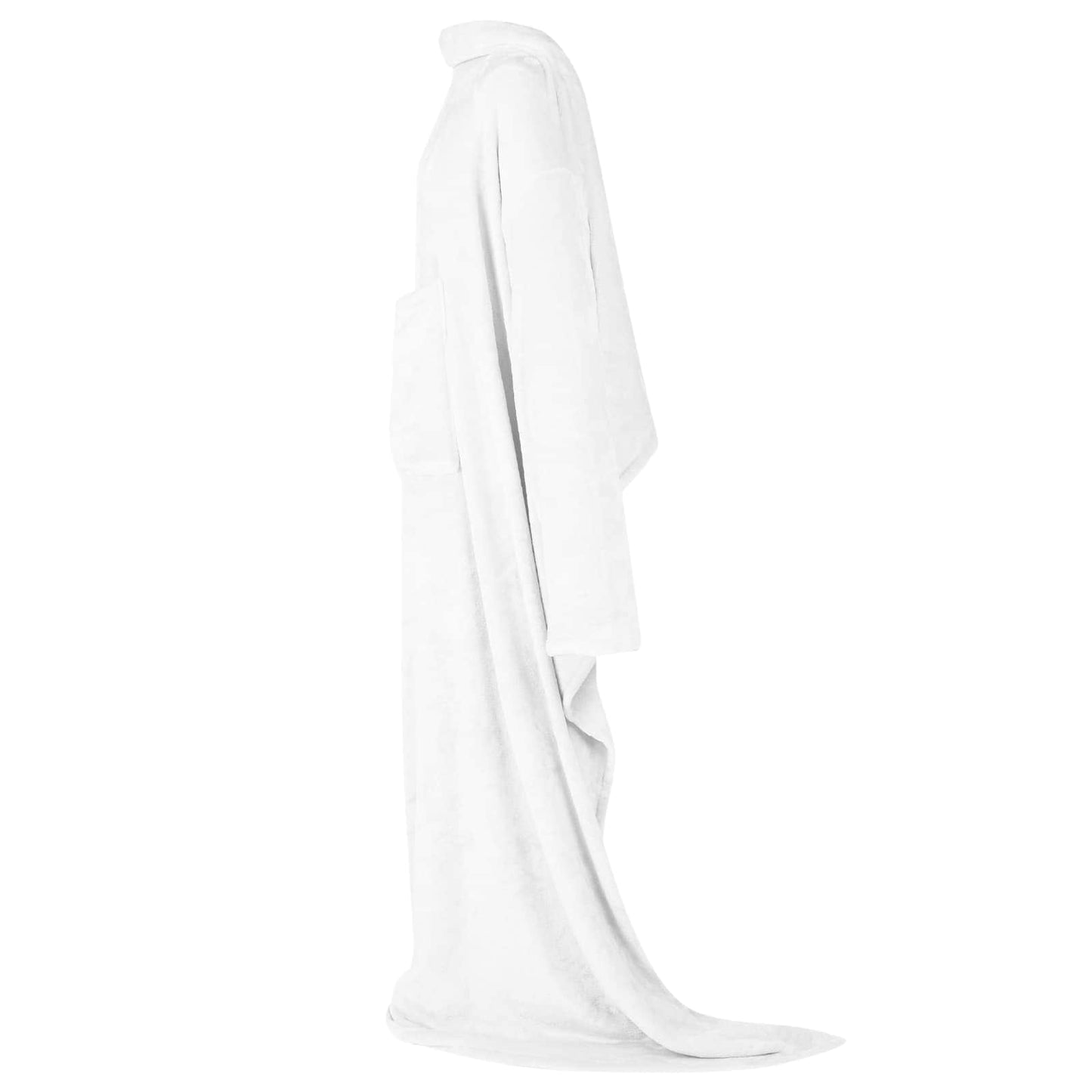 Vidaxl couverture sweat à capuche blanc f flanelle