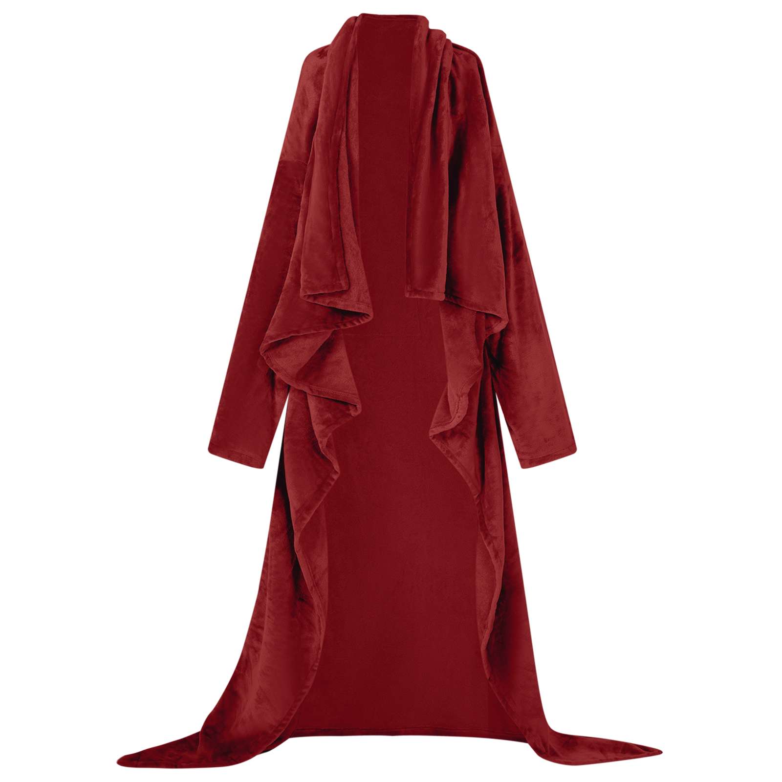 VidaXL couverture à capuche rouge bordeaux f flanelle