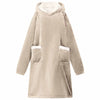 VidaXL couverture à capuche beige avec polaire et flanelle