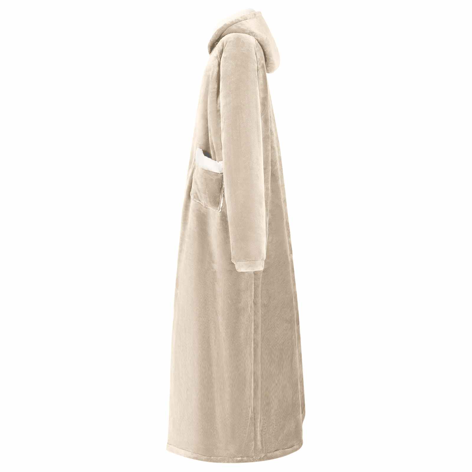 Vidaxl couverture sweat à capuche beige l polaire et flanelle