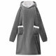 Vidaxl couverture à capuche gris foncé l polaire et flanelle