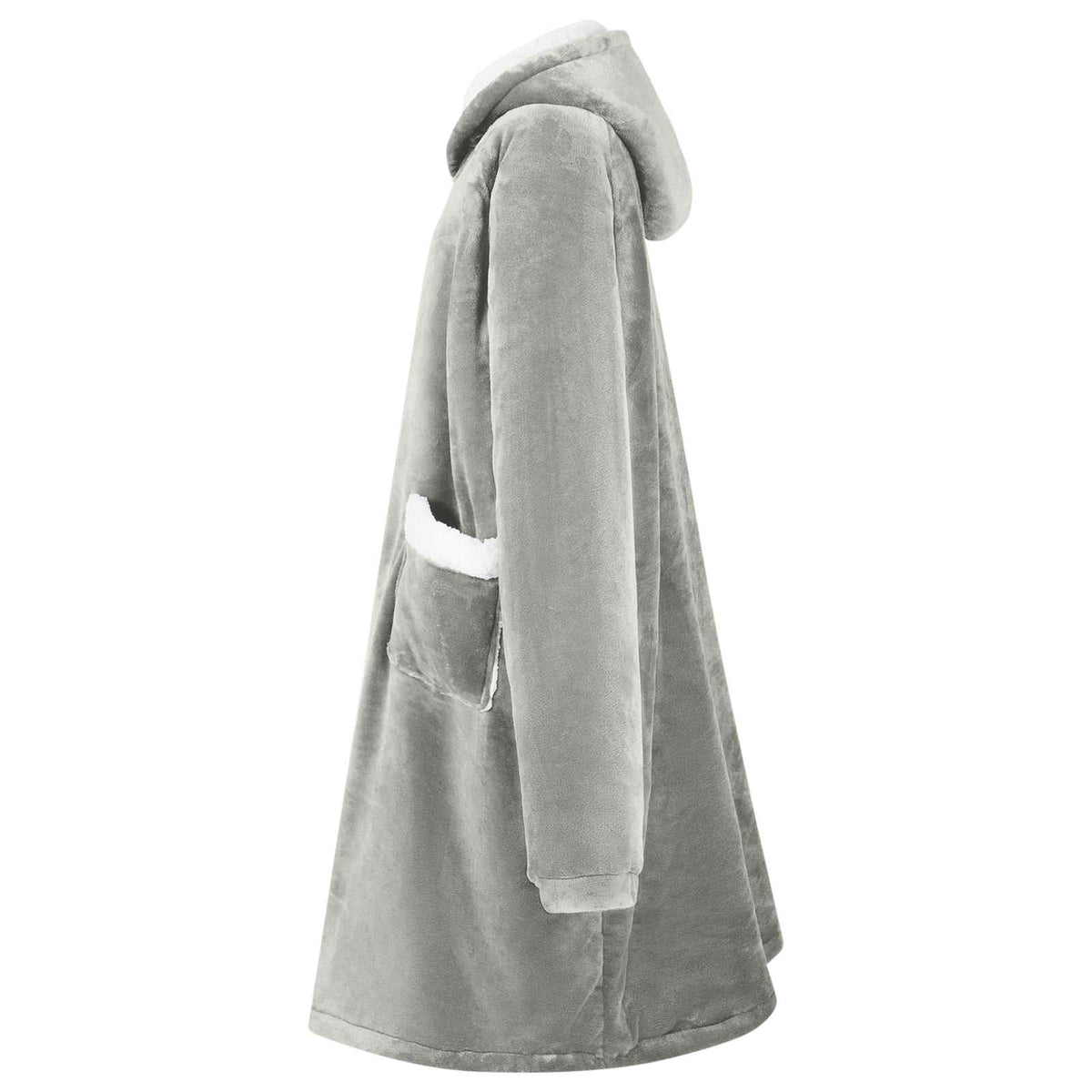 Vidaxx couverture à capuche gris avec polaire et flanelle