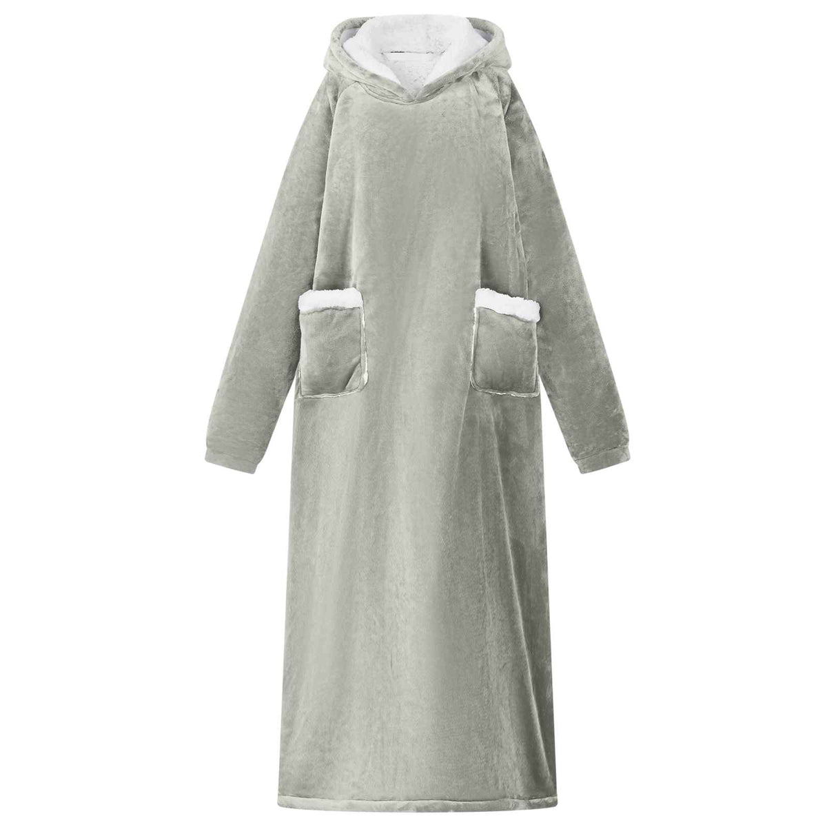 Vidaxx couverture à capuche gris avec polaire et flanelle