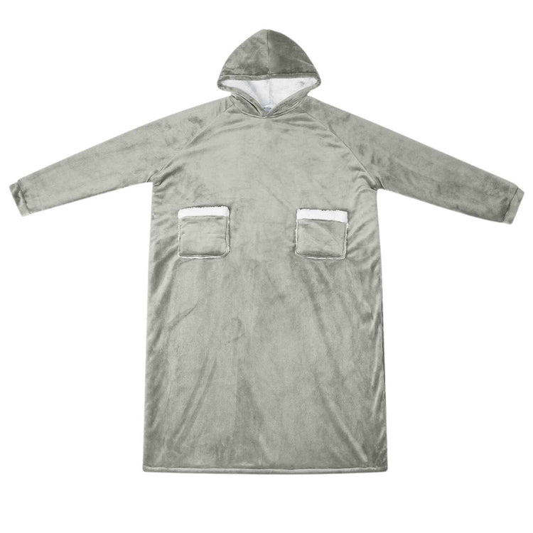 Vidaxl couverture sweat à capuche gris l polaire et flanelle