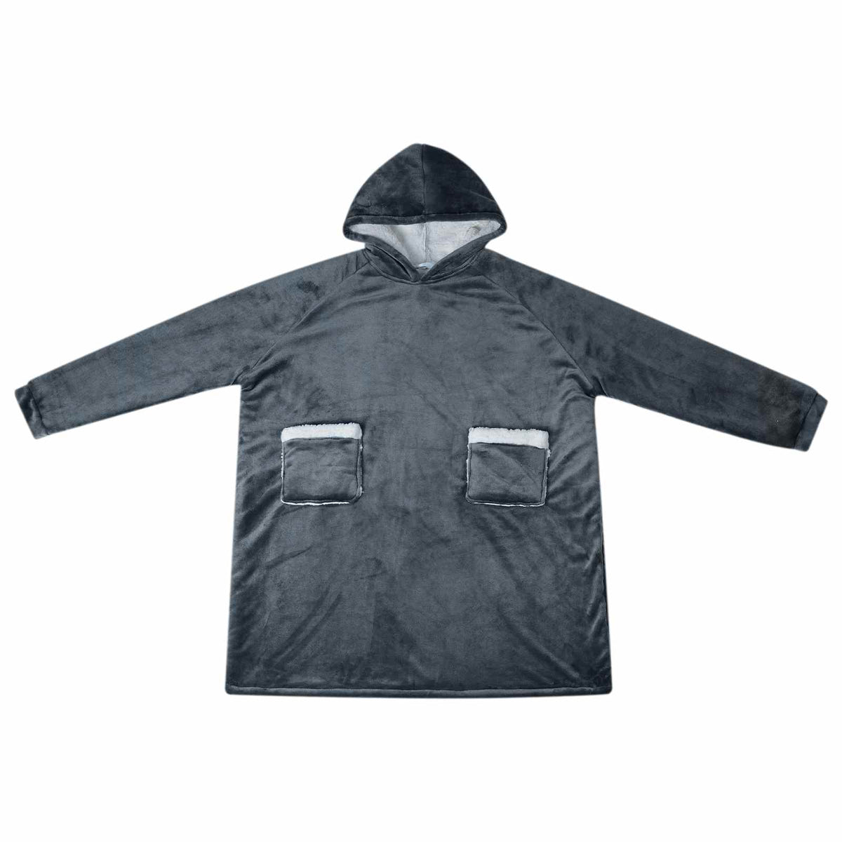 Vidaxx couverture à capuche bleu marine avec polaire et flanelle