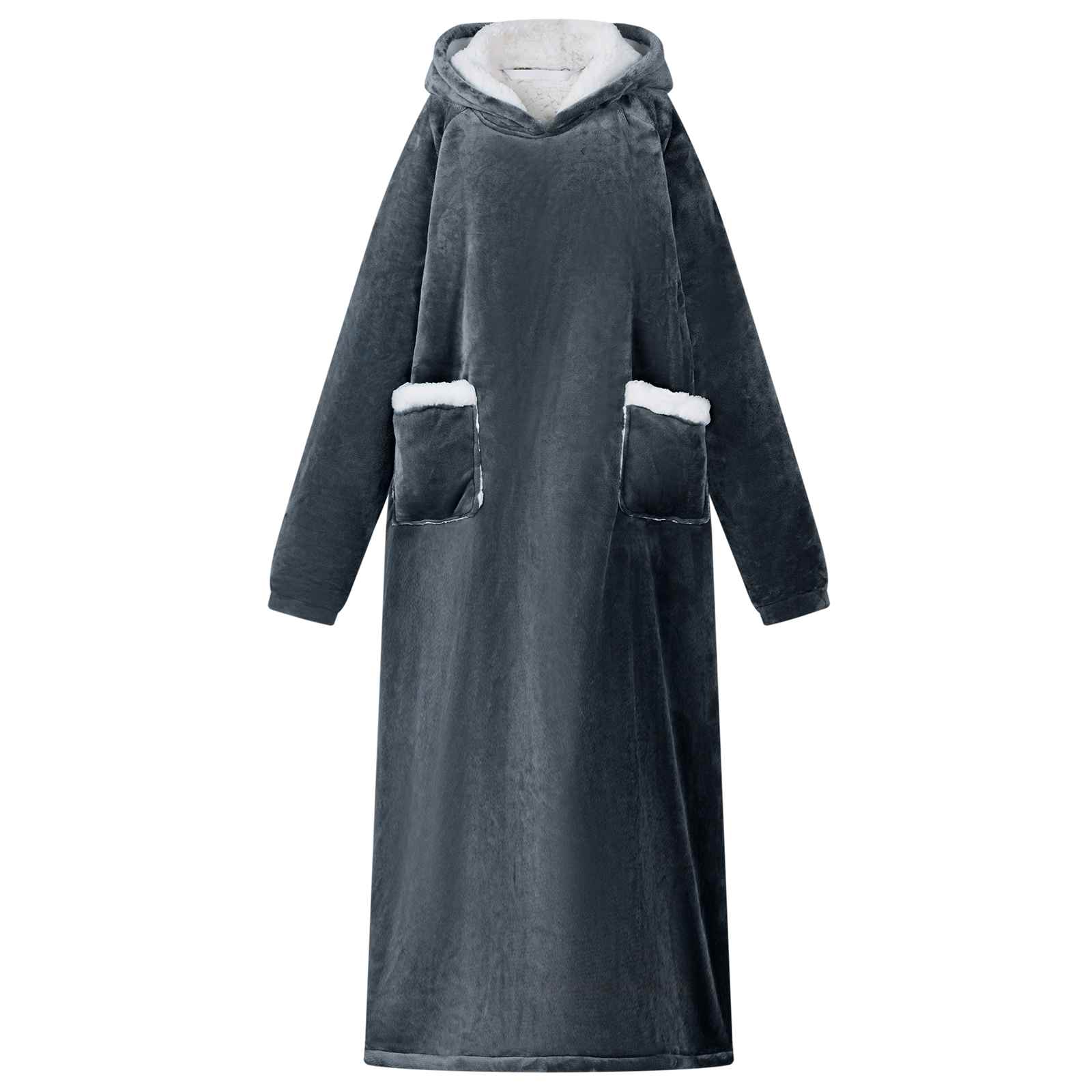Vidaxx couverture à capuche bleu marine avec polaire et flanelle