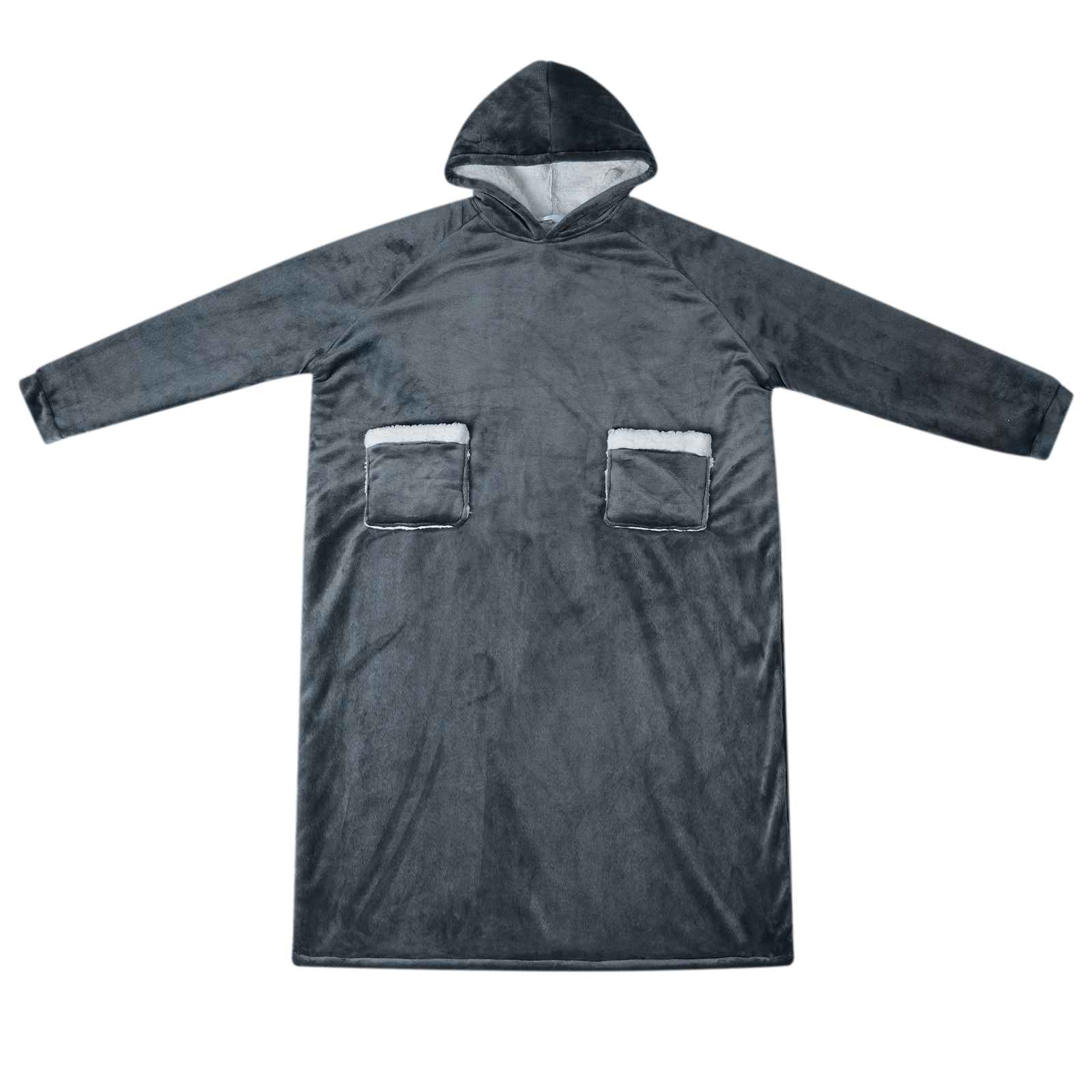 Vidaxx couverture à capuche bleu marine avec polaire et flanelle