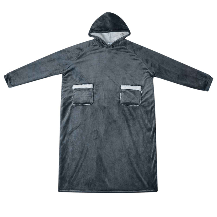 Vidaxx couverture à capuche bleu marine avec polaire et flanelle