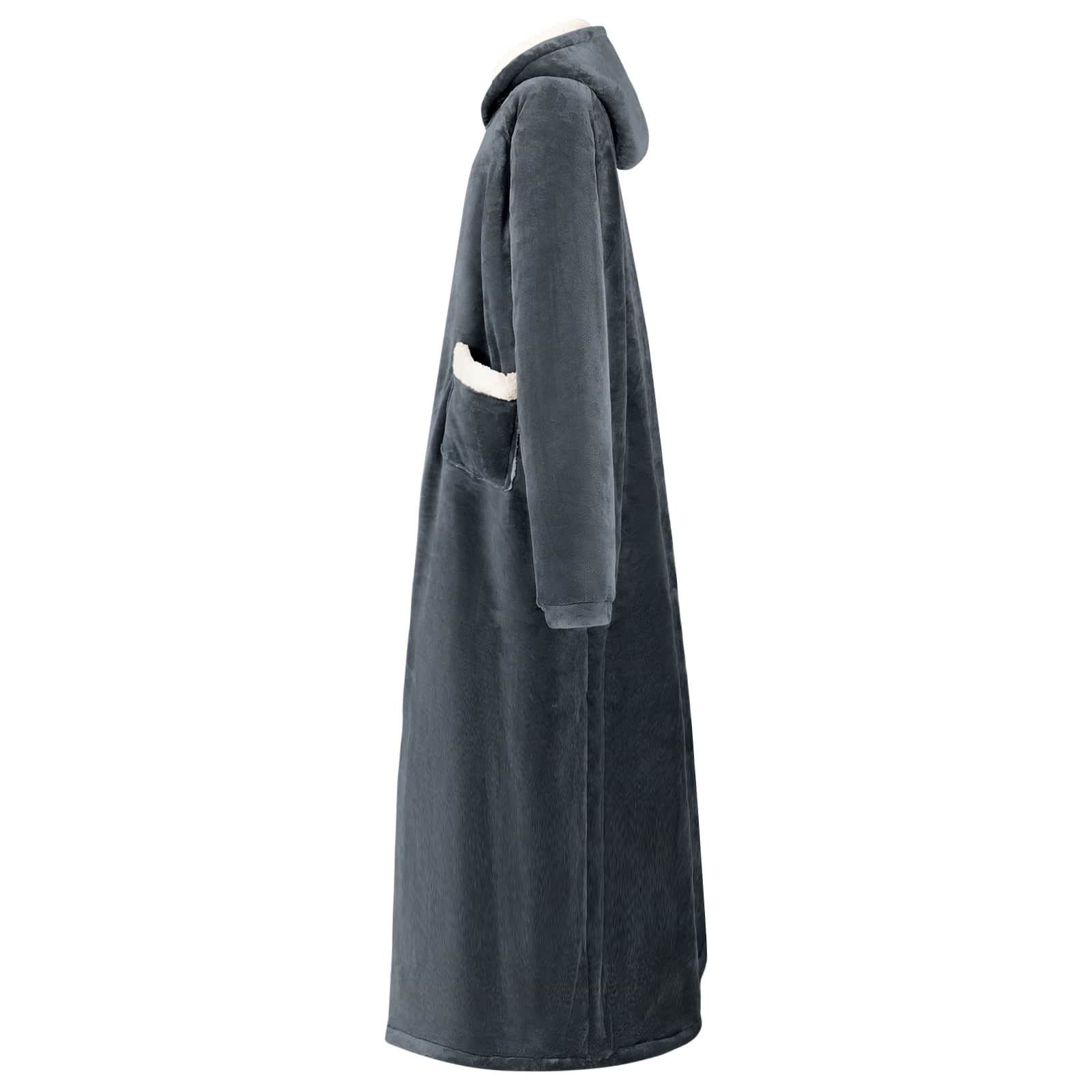 Vidaxx couverture à capuche bleu marine avec polaire et flanelle