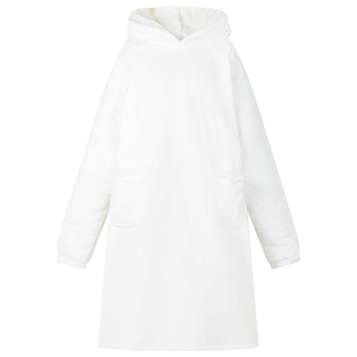 Vidaxx couverture à capuche blanc avec polaire et flanelle