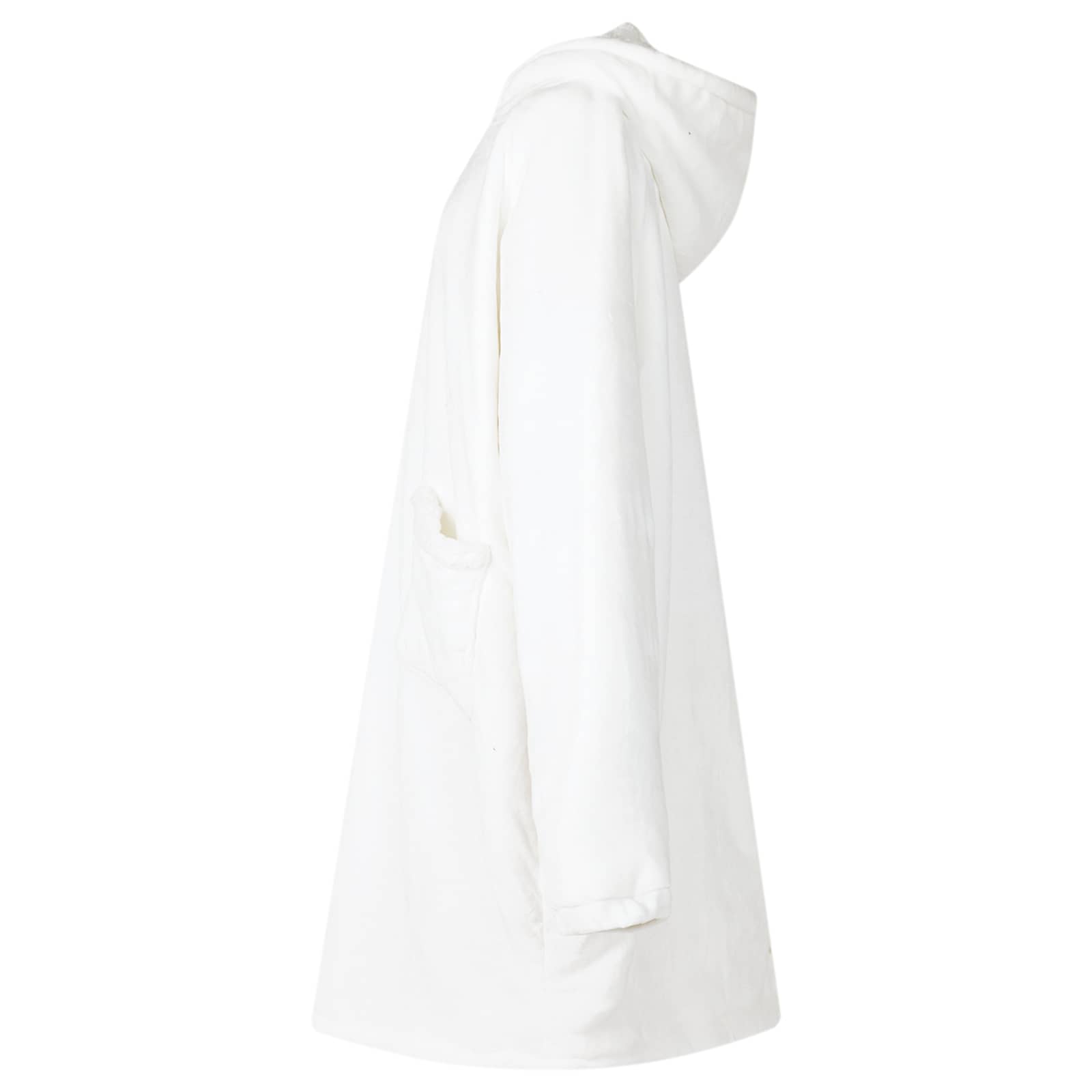 Vidaxx couverture à capuche blanc avec polaire et flanelle