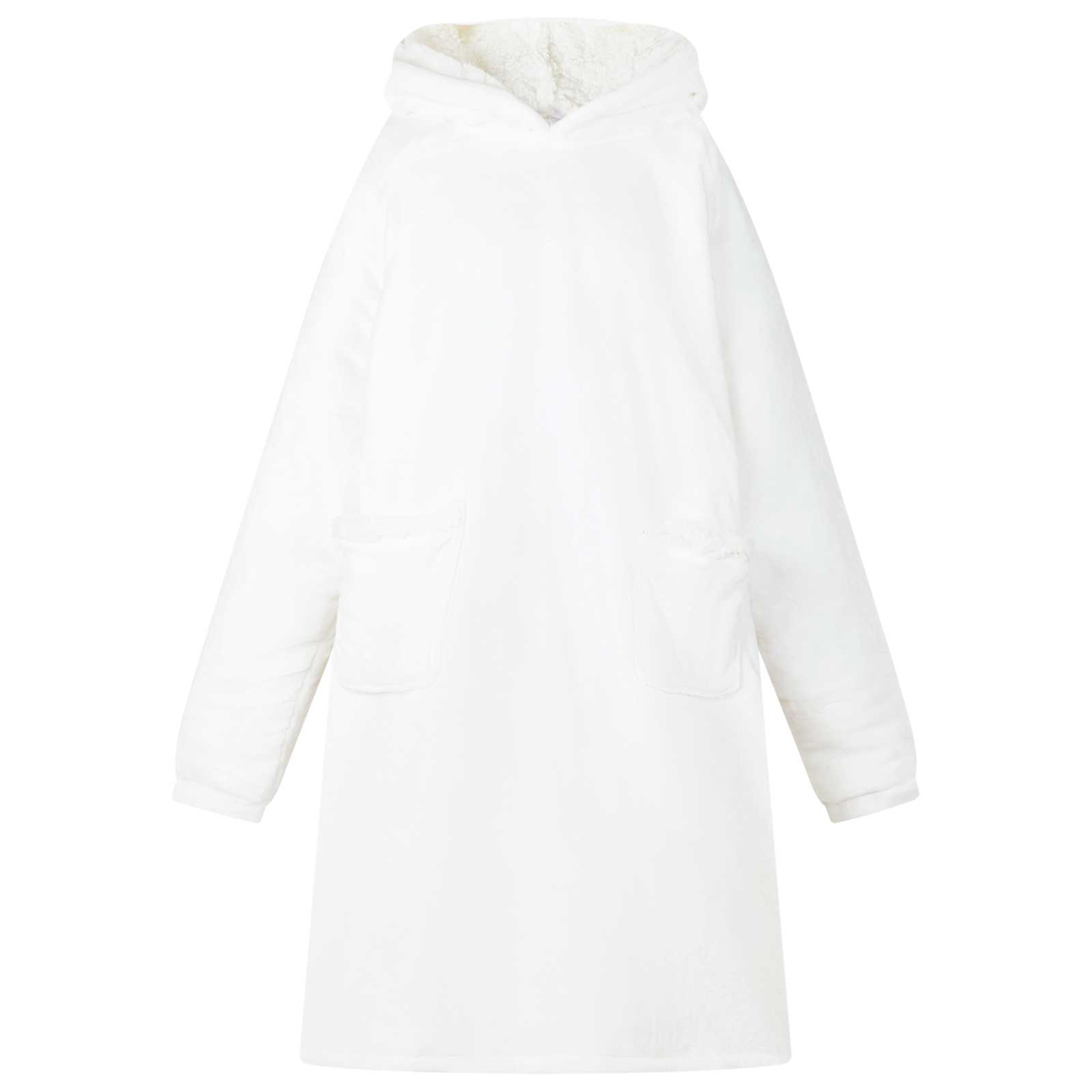 Vidaxl couverture à capuche blanc l polaire et flanelle