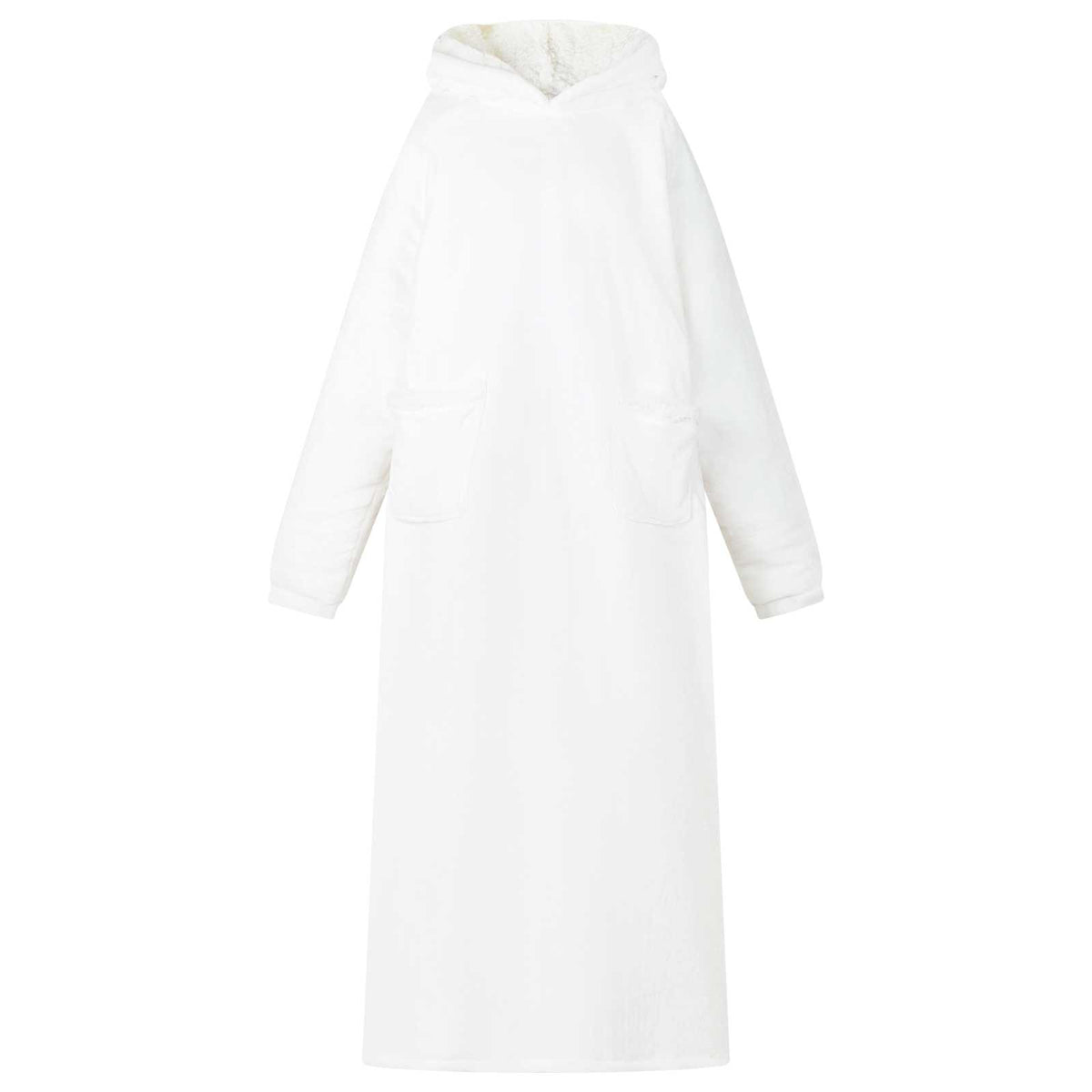 Vidaxl couverture à capuche blanc l polaire et flanelle