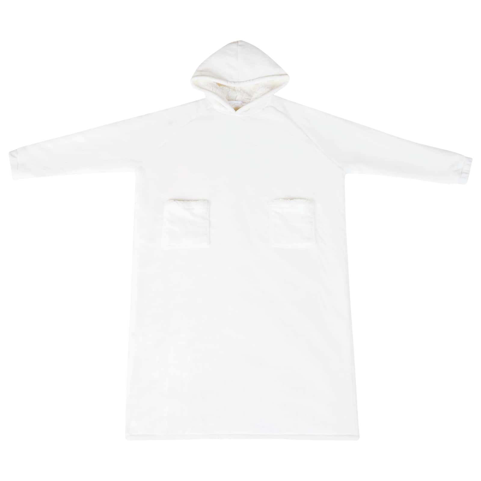Vidaxl couverture à capuche blanc l polaire et flanelle