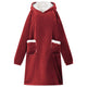 Vidaxx couverture à capuche rouge bordeaux avec polaire et flanelle