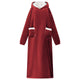 Vidaxx couverture à capuche rouge bordeaux avec polaire et flanelle