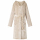 Vidaxl peignoir à capuche beige l flanelle