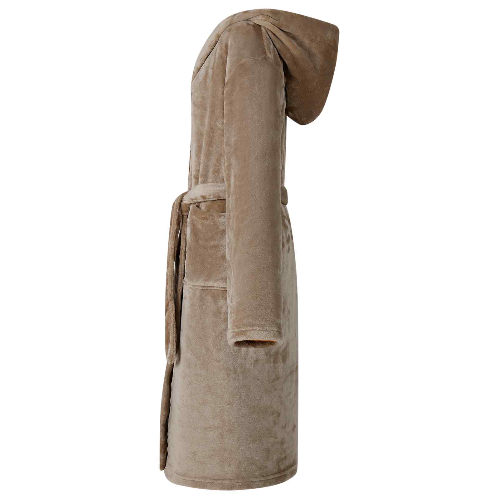VidaXL peignoir à capuche camel xxl flanelle