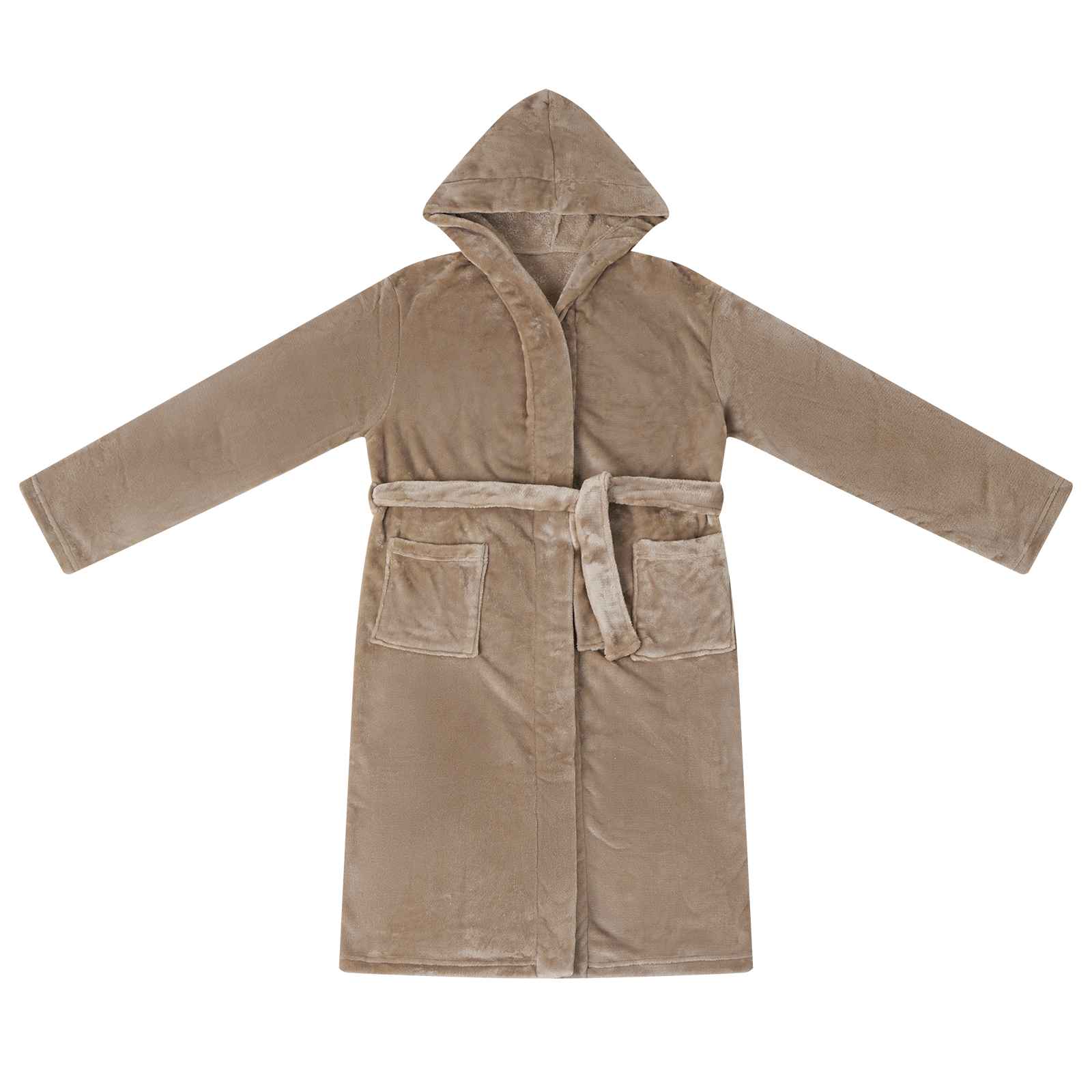 VidaXL peignoir à capuche camel xxxl flanelle