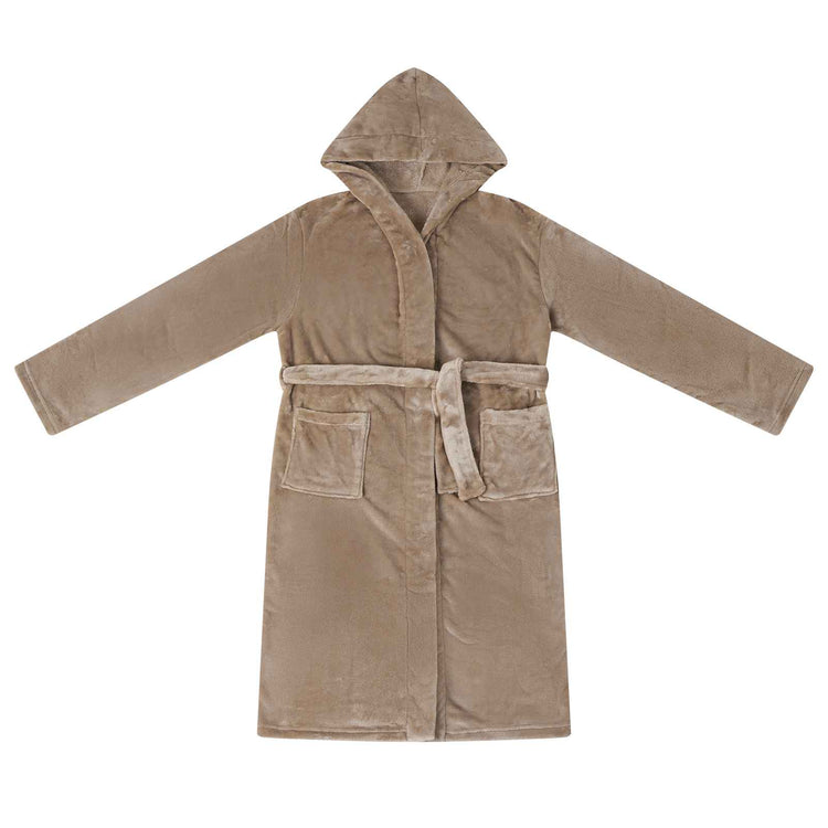 VidaXL peignoir à capuche camel xxxl flanelle
