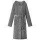 Vidaxl peignoir à capuche gris foncé xxl flanelle