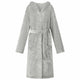 Vidaxl peignoir à capuche gris xxl flanelle