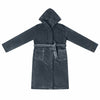 VidaXL peignoir à capuche bleu marine l flanelle