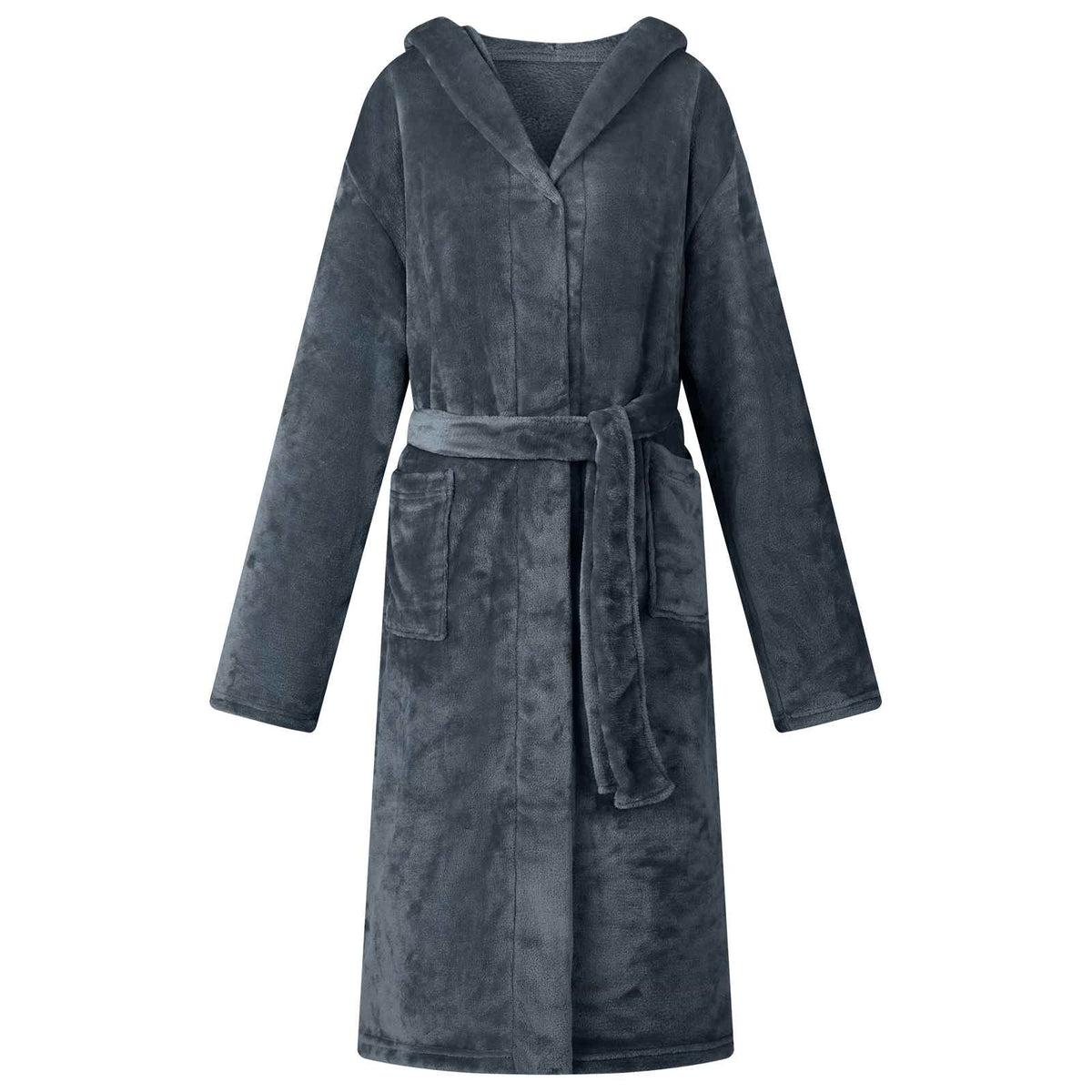 VidaXL peignoir à capuche bleu marine xl flanelle