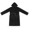 VidaXL peignoir à capuche noir xxl flanelle