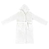 VidaXL peignoir à capuche blanc s flanelle