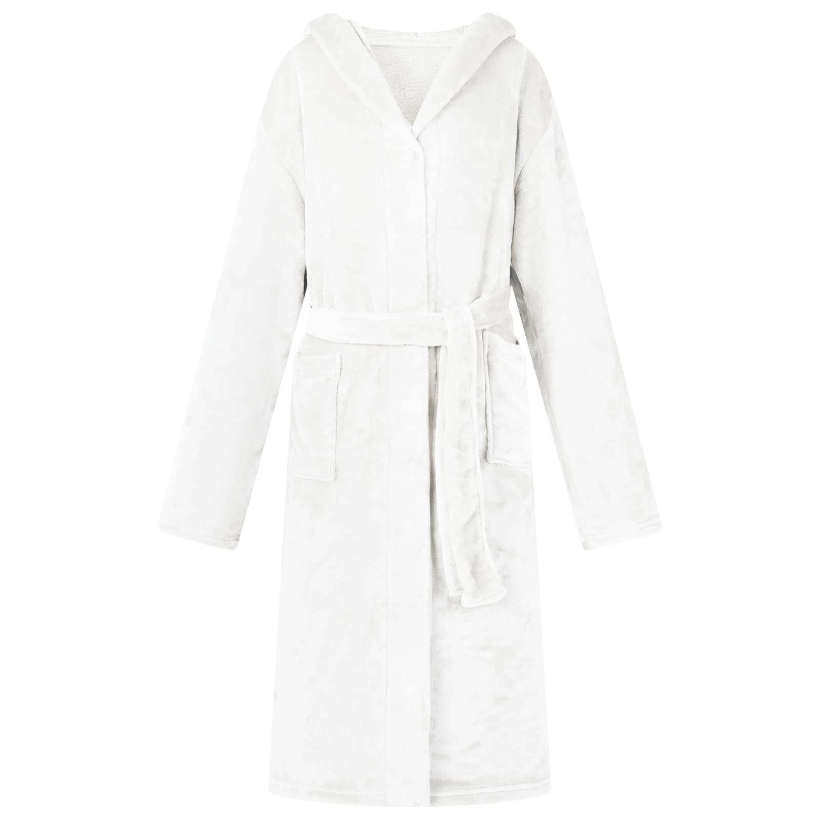 VidaXL peignoir à capuche blanc xxl flanelle