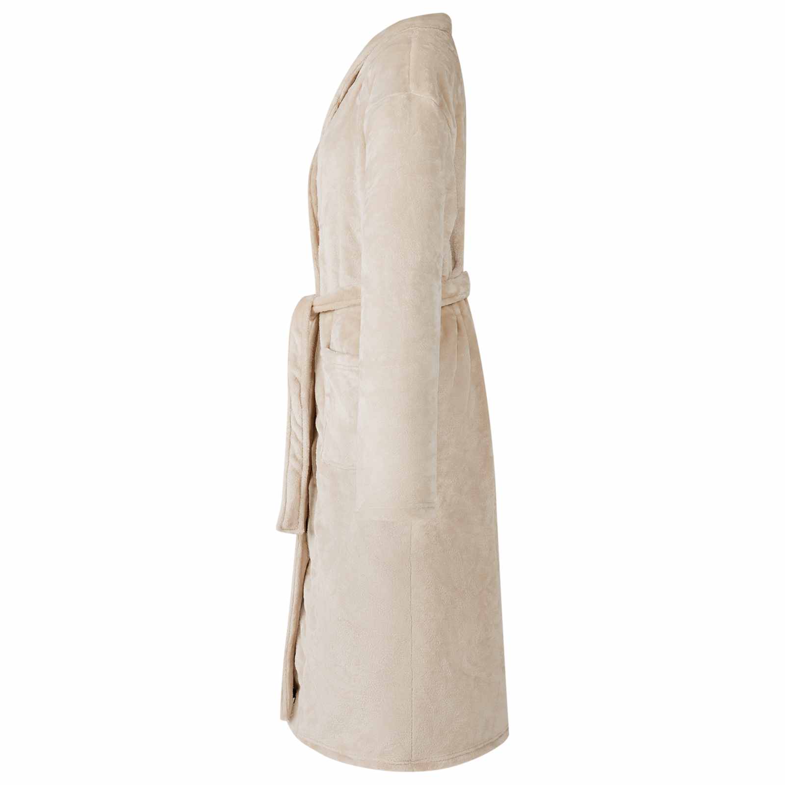 Vidaxl peignoir sans capuche beige s flanelle