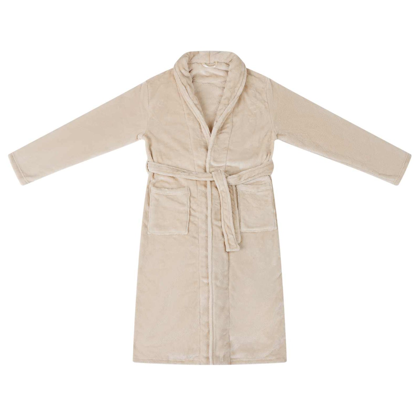 Vidaxl peignoir sans capuche beige l flanelle