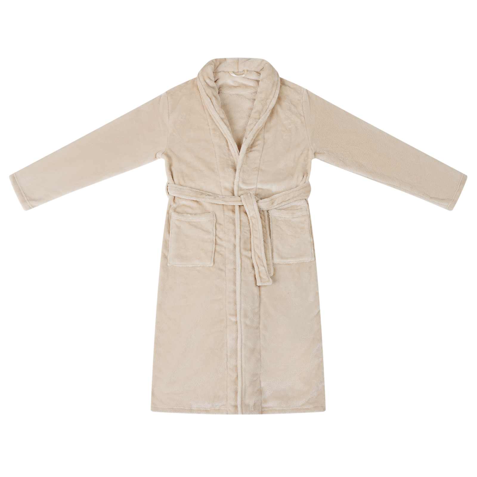 Vidaxl peignoir sans capuche beige l flanelle