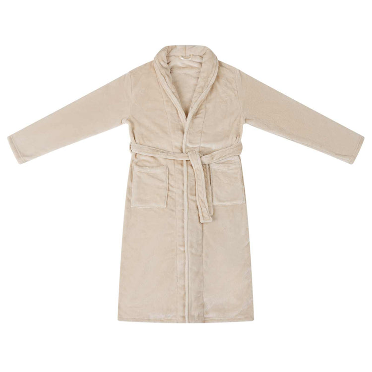 VidaXL peignoir sans capuche beige XXXL flanelle